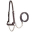 Derby Originals Premium Raised Padded Leather Cattle Show Halter, Small/Medium/Large, Adjustable Fit with 48" Lead and 14" Chain, Durable Hardware, 1-Year Warranty