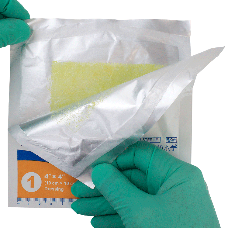 Dynarex Xeroform Gauze Dressing, 4" x 4", 25ea/bx 4bxs/cs (100 Count)