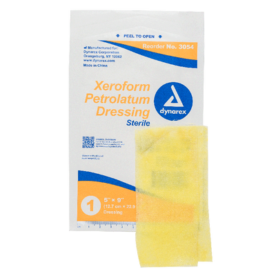 Dynarex Xeroform Gauze Dressing, 5" x 9", 50ea/bx 4bxs/cs (200 Count)