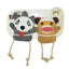Natural Leather Wee Buddies Sock Monkey & Raccoon Dog Toys, 2 Pack
