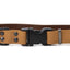 Sport Style Khaki Leather Dog Collar
