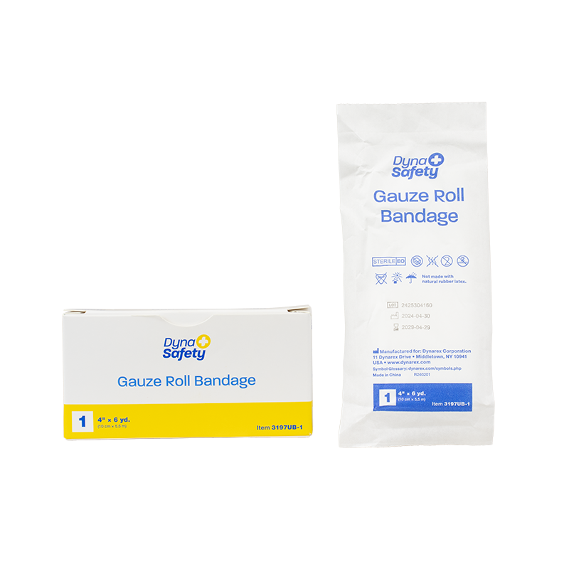 Dynarex Gauze Roll Bandage - 1/Unit, 4 x 6 yd, 1ea/bx, 100bxs/cs (100 Count)