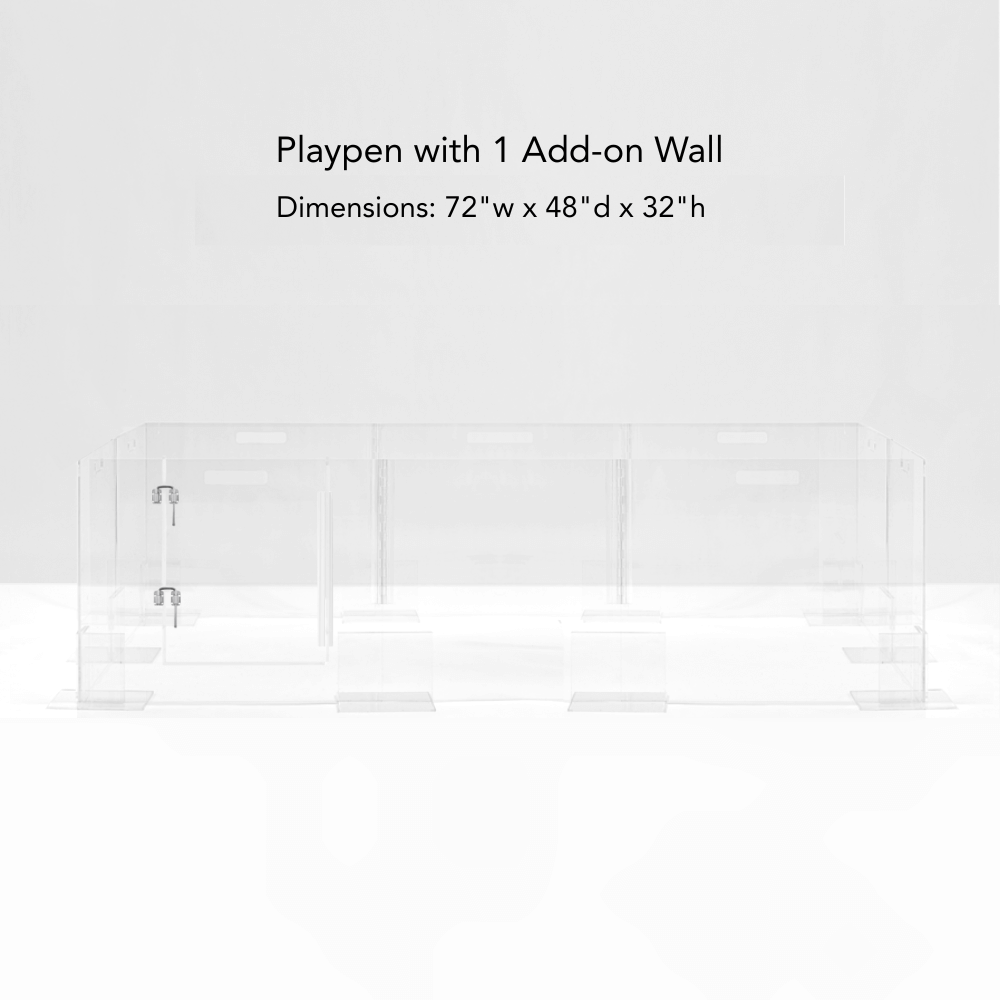 Clear Pet Playpen, 24" High with Door