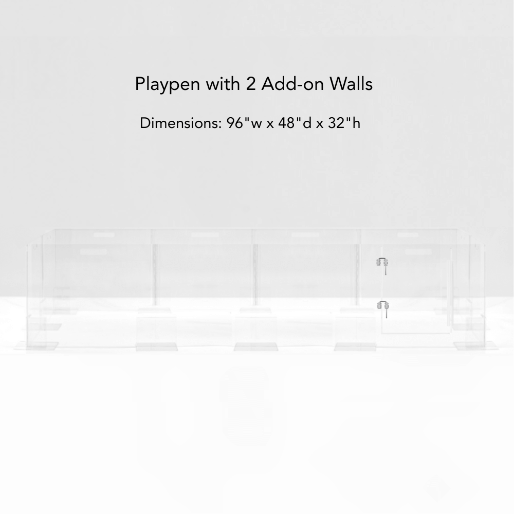 Clear Pet Playpen, 24" High with Door