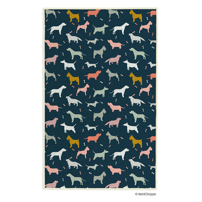 Dog Silhouettes Pet Drying Towel