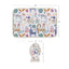 Floral Cat Bowl Mat & Scrubbie Set