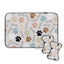 Dog Paws & Bone Bowl Mat & Scrubbie Set