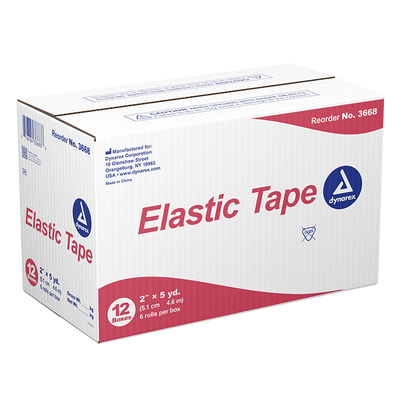 Dynarex Elastic Tape, 2" x 5 yd - 6ea/bx, 12bxs/cs (72 Count)