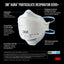 3M 440pcs Aura 9205+ Particulate Respirator N95 Face Mask, Regular Size, Individually wrapped & Flat Fold