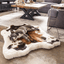 PupRug® Animal Print Memory Foam Dog Bed - Brown Faux Cowhide