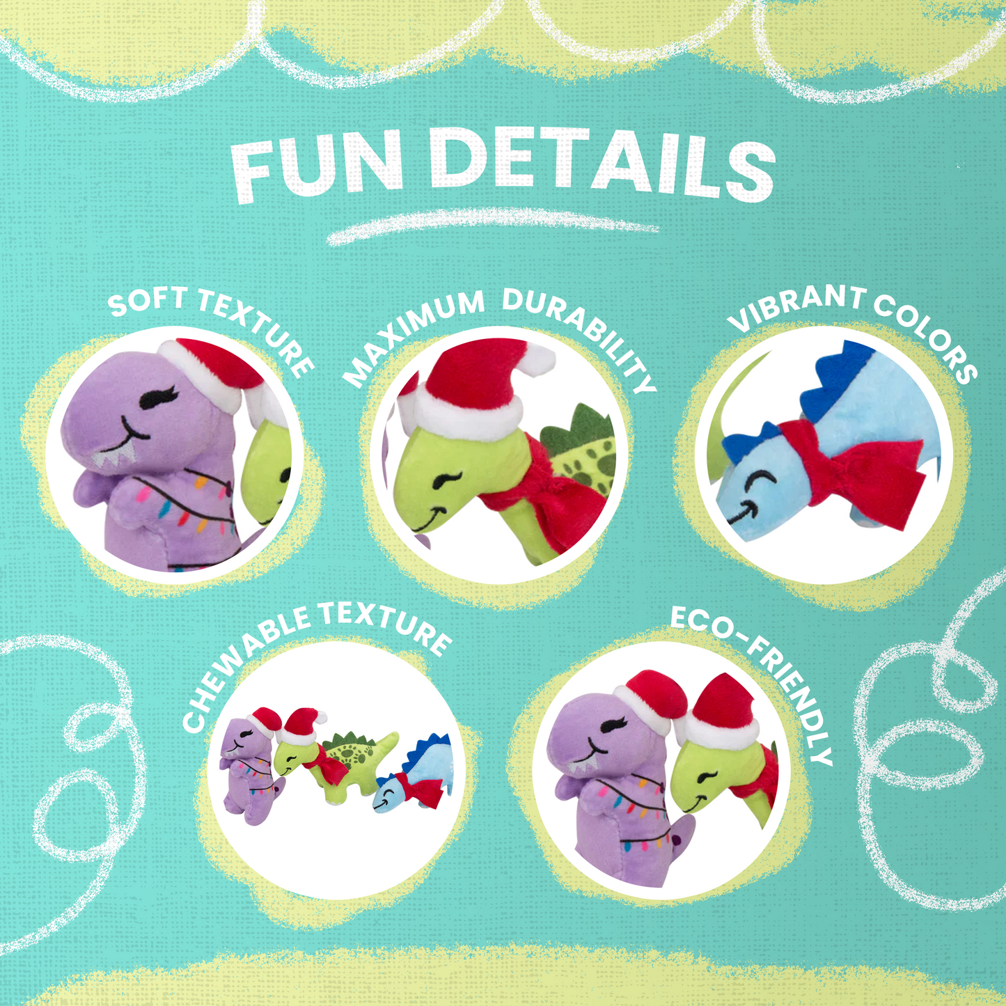 Christmas Dinos 3pk