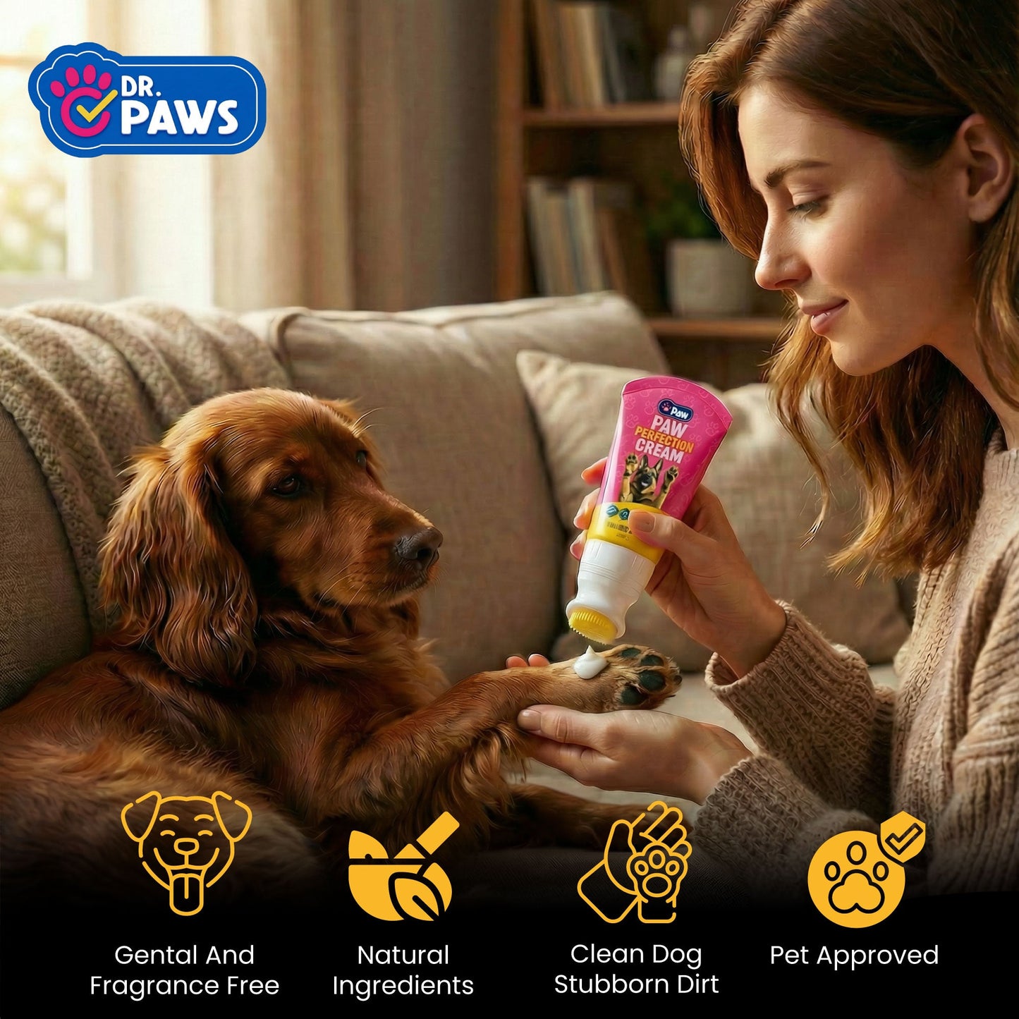 Paw Perfection Cream – Dog Paw Protector & Healing Balm with Soft Tip Applicator