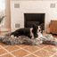 PupRug by Paw.com® Faux Fur Orthopedic Dog Bed - Curve Charcoal Grey