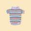 Pet & Me Spring Summer Lavender Ruffle Crochet Short Sleeve Polo Shirt