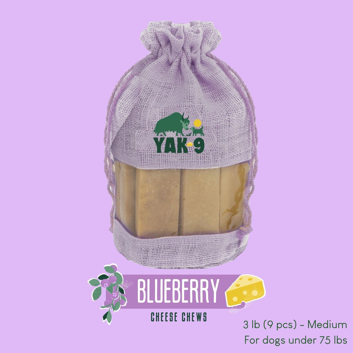 Blueberry Cheese Chews for Dogs