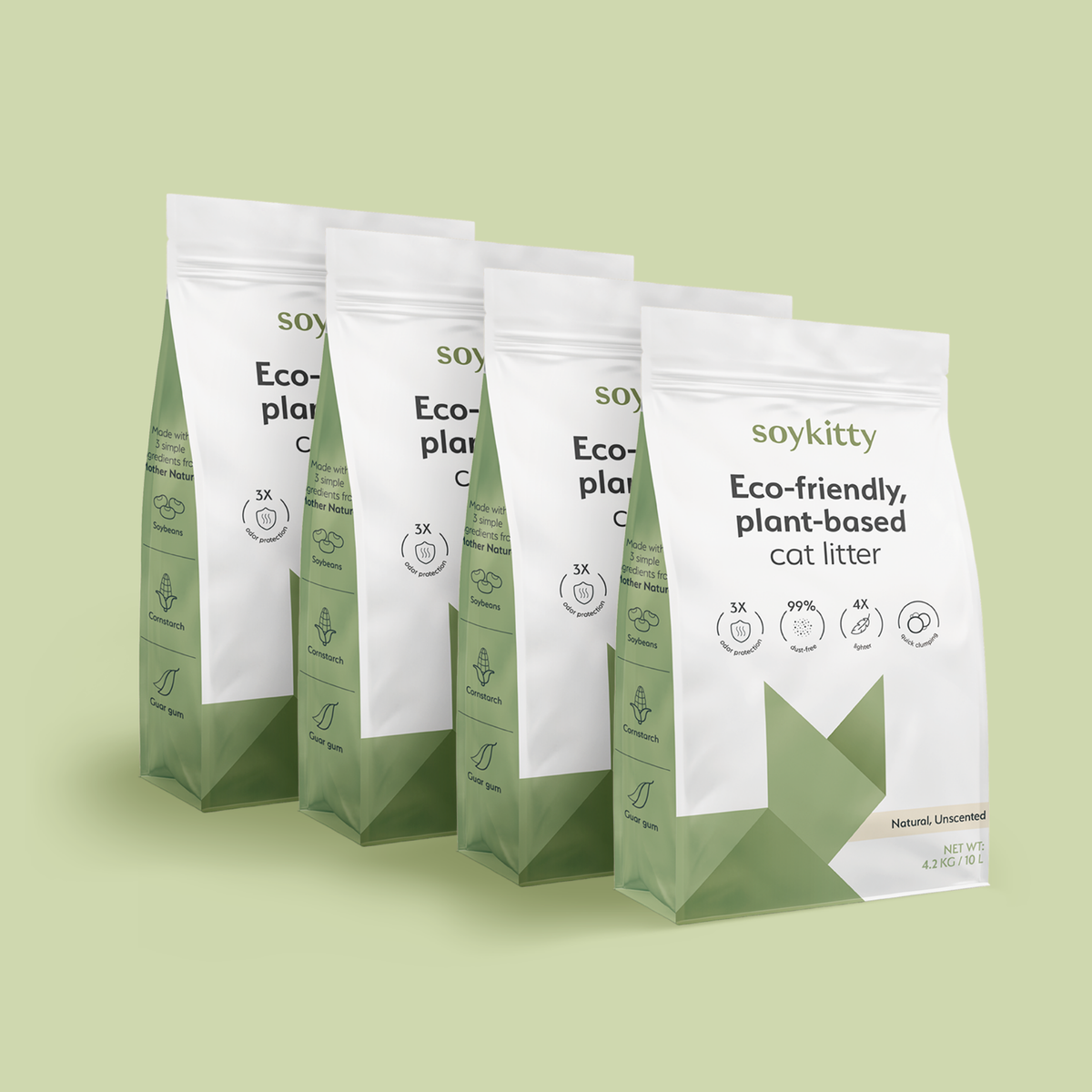 All-Natural, Non-Toxic Plant-Based Cat Litter - 1 Pack (Collective)
