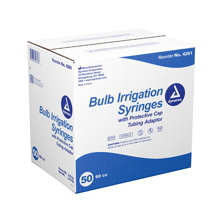 Dynarex Bulb Irrigation Syringe, 60cc (50 Count)