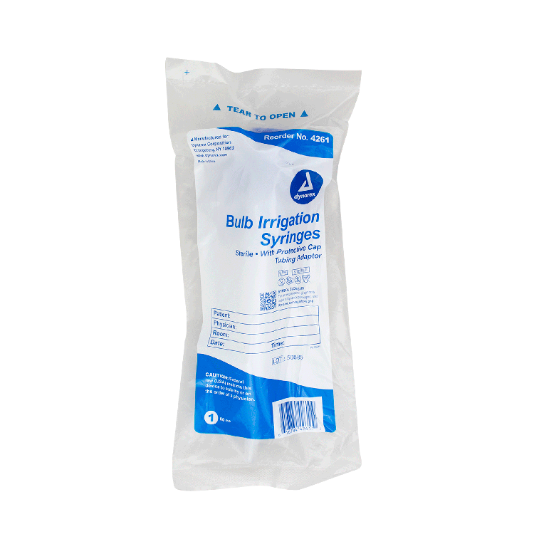 Dynarex Bulb Irrigation Syringe, 60cc (50 Count)