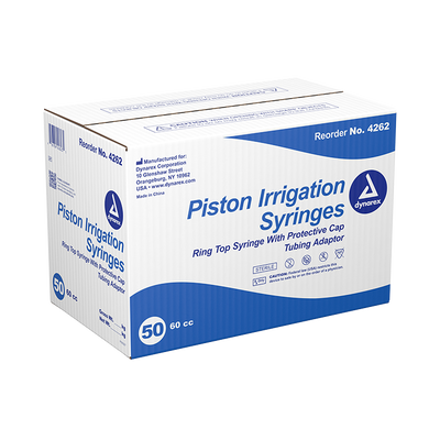 Dynarex Piston Irrigation Syringe, 60cc (50 Count)