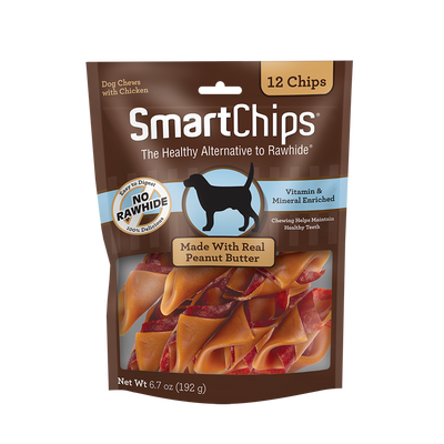 SmartBones SmartChips Peanut Butter Chews Dog Treats