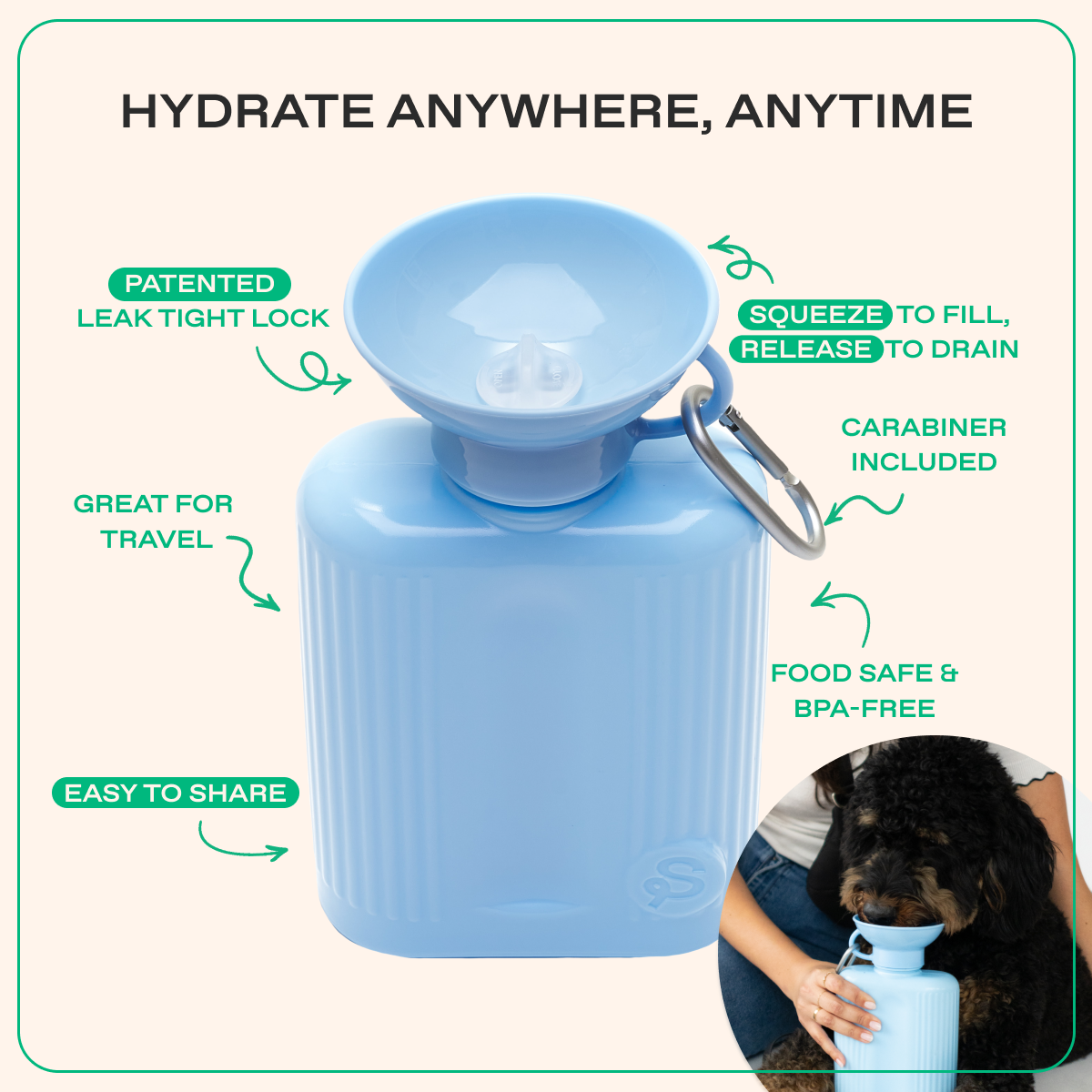 44oz Original Travel Dog Water Bottle
