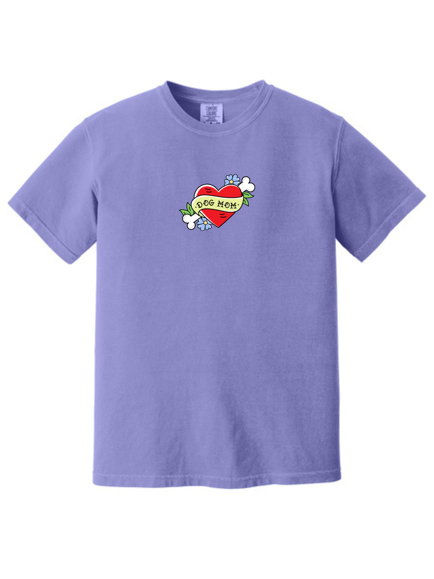 Dog Mom Heart Comfort Colors T-Shirt