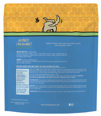 Honey Dog Buffalo Crunchy Ears (4pk)