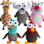 5-Pack Squeaky Dog Toys, Durable Plush Critter Set for Small to Large Dogs