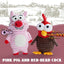 5-Pack Squeaky Dog Toys, Durable Plush Critter Set for Small to Large Dogs