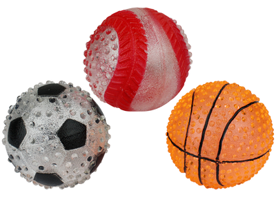 Multipet Doglucent TPR Sports Balls - Assorted Sports 2.5"