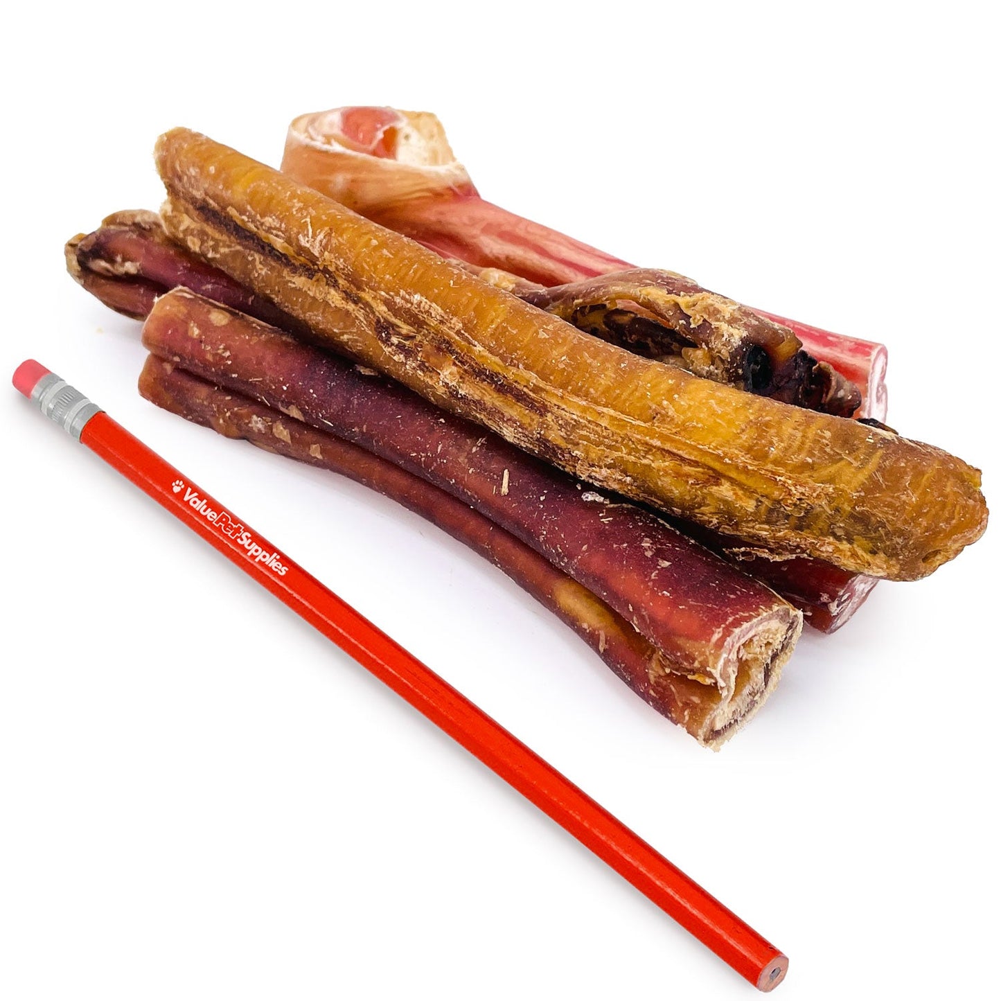 ValueBull Bully Sticks for Large Dogs, Jumbo 4-6 Inch, Varied Shapes, 50 Count