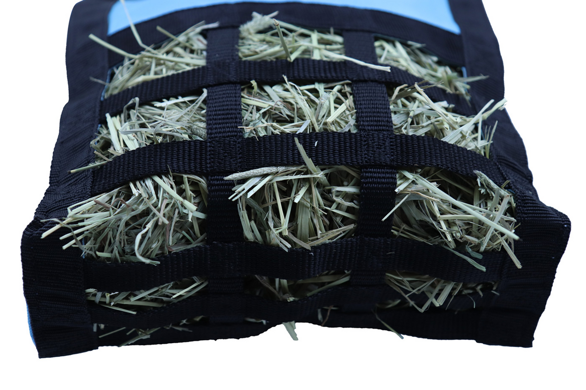 CuteNFuzzy Rabbit & Guinea Pig Hay Bag Feeder with Super Tough Bottom® Design | 25 Feeding Openings | Large 15" x 11" x 3" Hanging Hay Feeder | Less Waste, Cleaner Cage | Made in USA Design