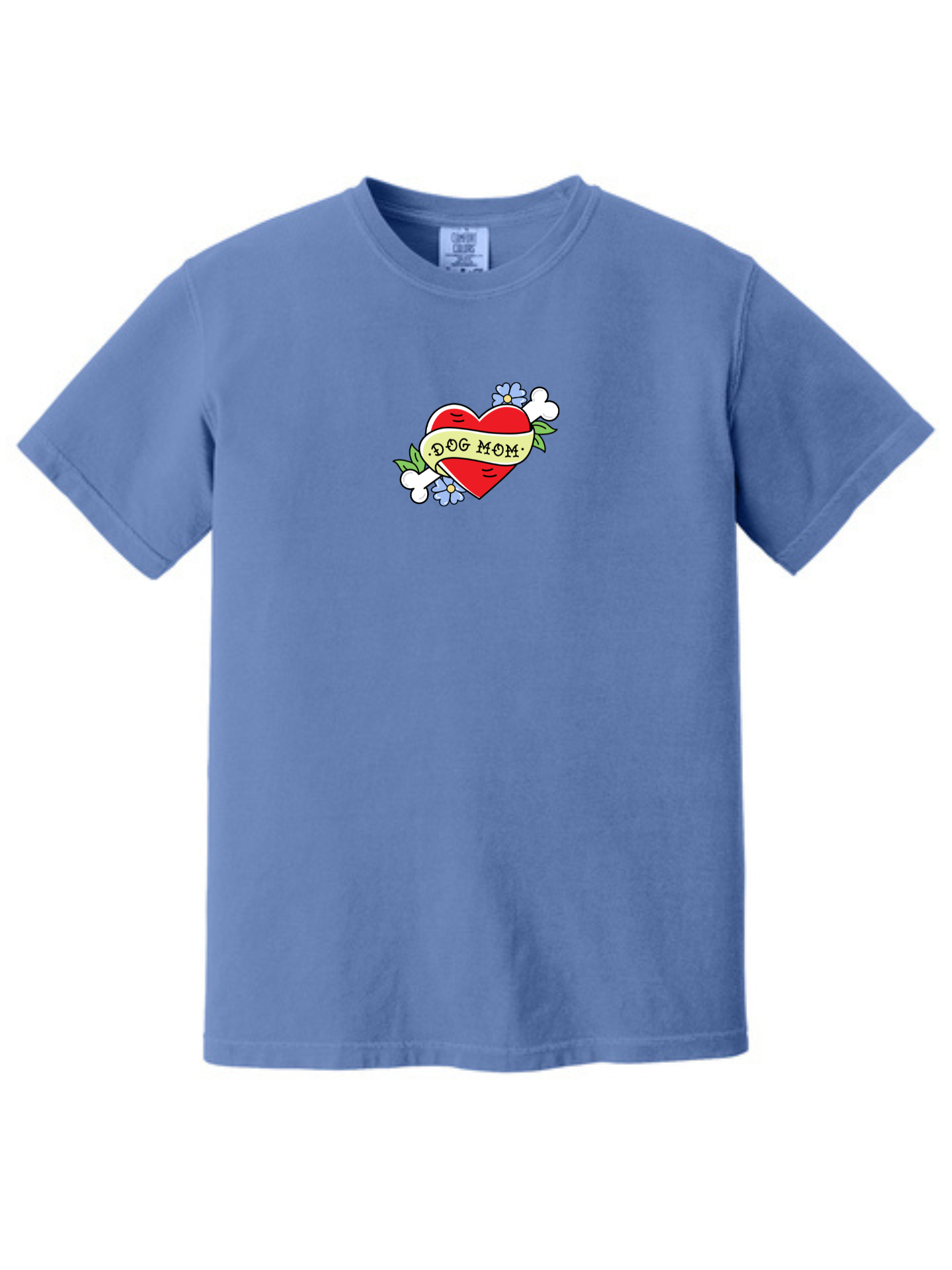 Dog Mom Heart Comfort Colors T-Shirt