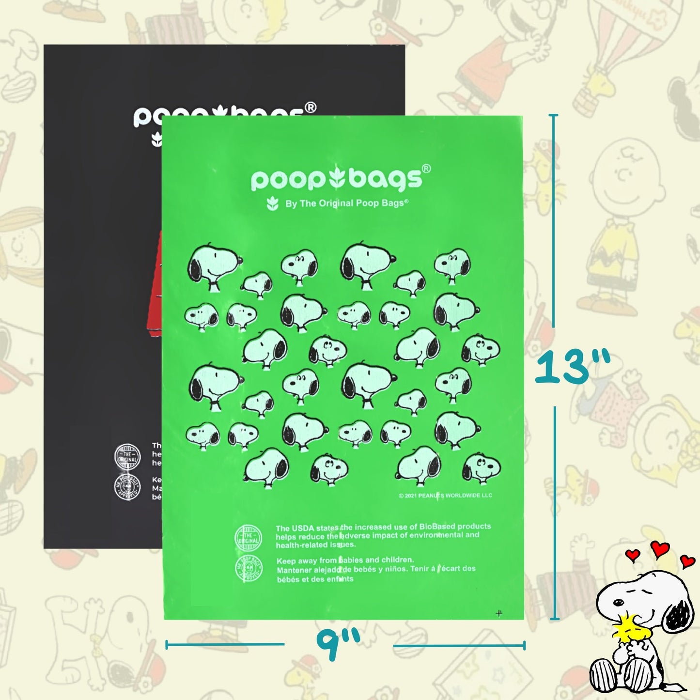 Wholesale Snoopy® Leash Roll Poop Bags