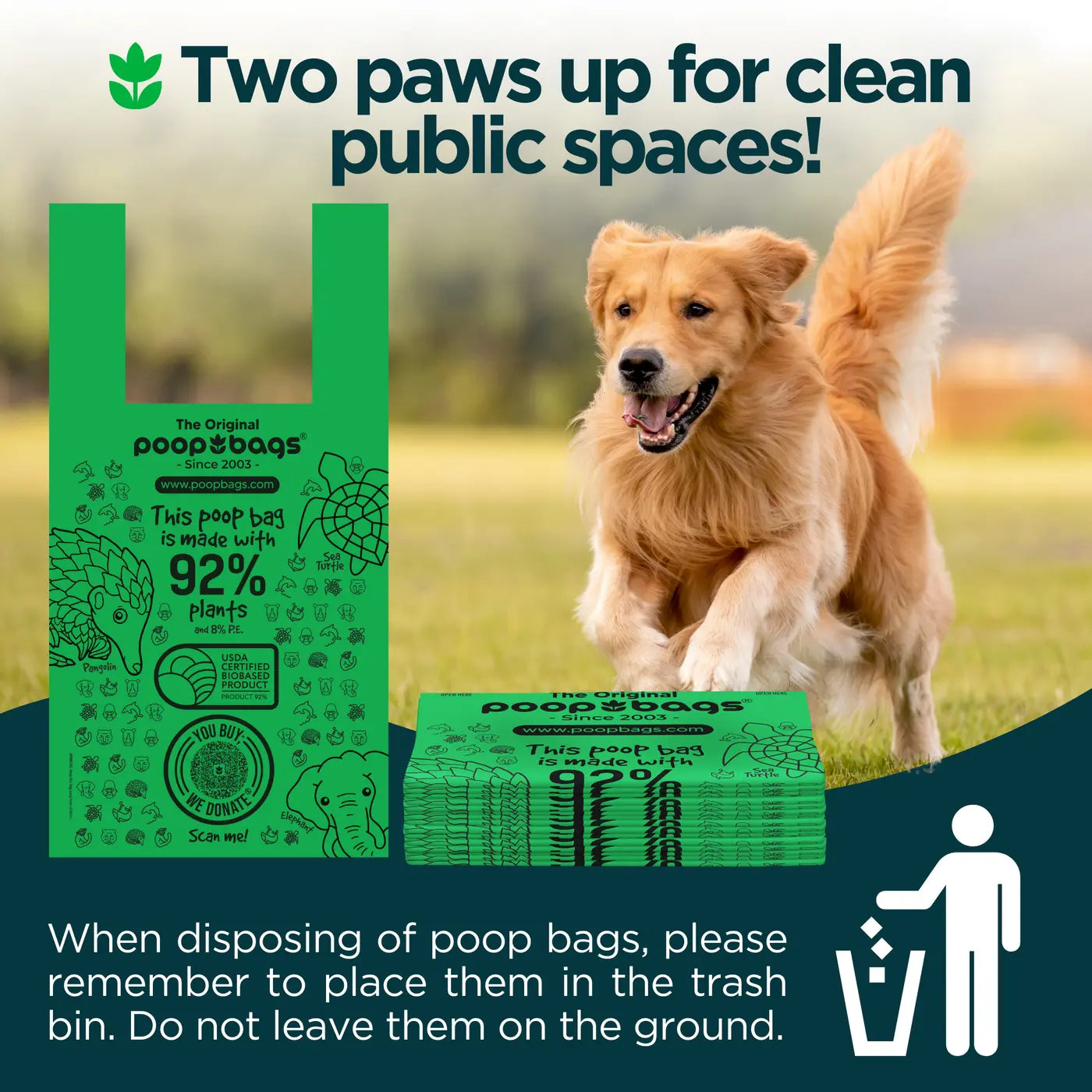 Wholesale Handle Tie Poop Bags