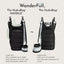 HydroBag® HANDLE®- Black Matte with Gray, Black, White Striped Strap