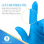 Dynarex Safe-Touch Blue Nitrile Exam Gloves - Non-Latex, Powder-Free - 100/box, 10bxs/case (1000 Count)