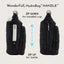 HydroBag® HANDLE®- Black Matte with Gray, Black, White Striped Strap
