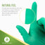 Dynarex AloeTex Latex Gloves w/ Aloe, Green - 100ea/bx, 10bxs/cs (1000 Count)