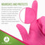 Dynarex AloeSkin Nitrile Exam Gloves with Aloe, Powder-Free, Pink - 100ea/bx, 10bxs/cs (1000 Count)