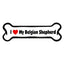 I Love My Dog Car Magnet: Breeds A - K