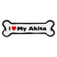 I Love My Dog Car Magnet: Breeds A - K