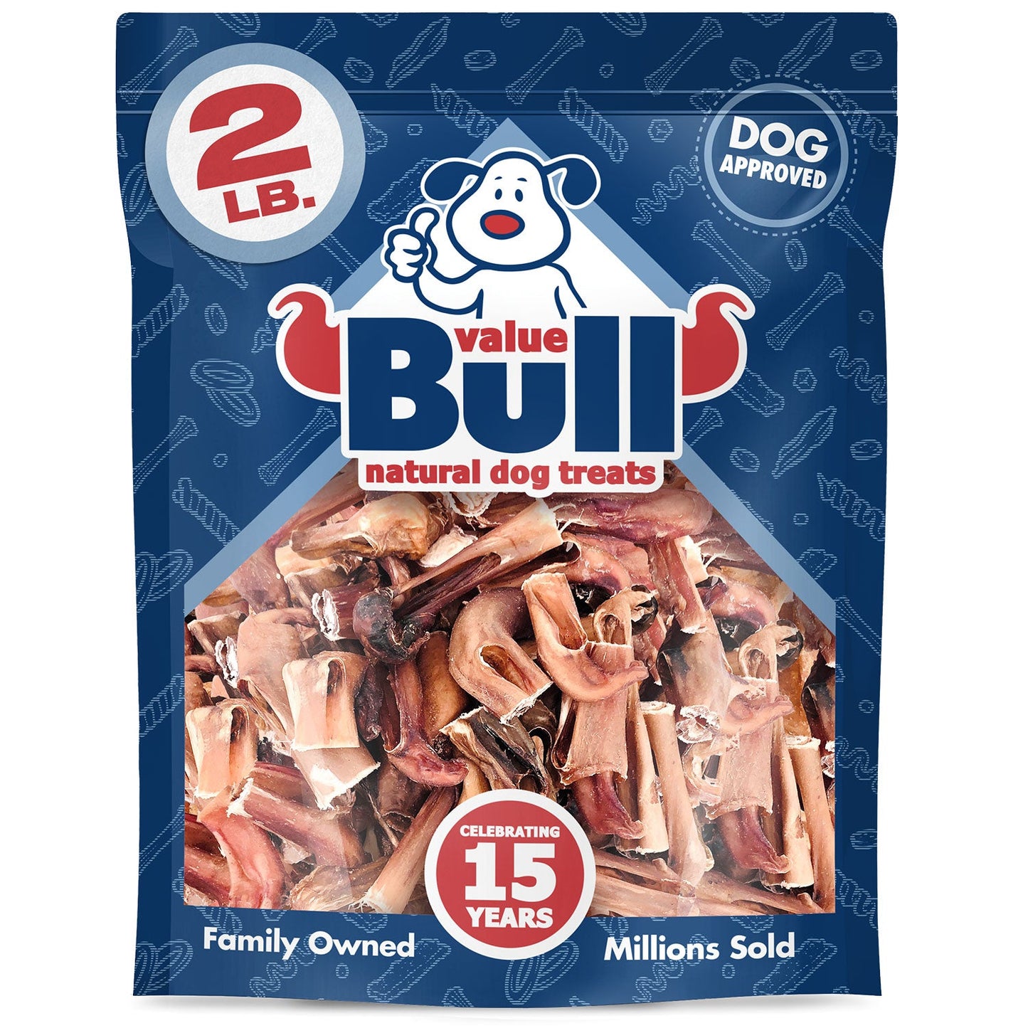 ValueBull Bully Stick Bits for Small Dogs, Natural Dog Chews, 2 Pounds