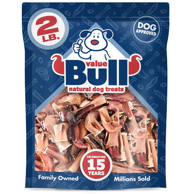 ValueBull Bully Stick Bits for Small Dogs, Natural Dog Chews, 2 Pounds