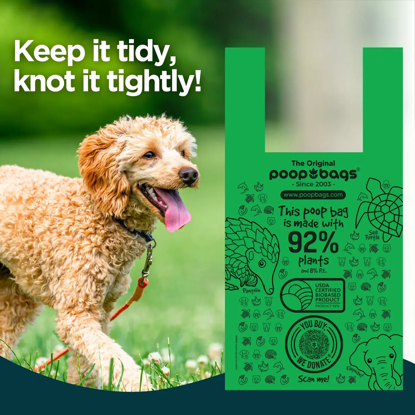 Wholesale Handle Tie Poop Bags