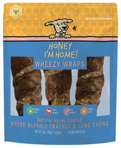Honey Dog Buffalo Trachea Lung 6" (3pk)