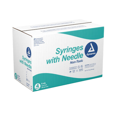 Dynarex Syringes With Needle - 5cc (400 Count)
