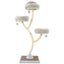 70" Tall Metal Cat Tree Tower with 3 Plush Perches & Sisal Scratching Posts