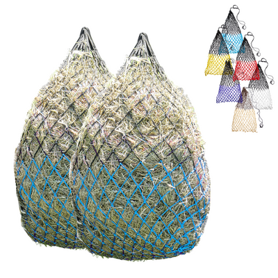 Derby Originals 42” Superior Slow Feed Soft Mesh Hanging Hay Net for Horses - Set of 2