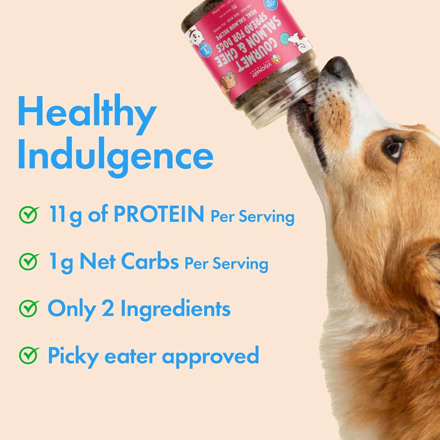 Salmon & Ghee Dog Meat Spread – High-Protein, Low-Carb Keto Treat | 12oz Jar